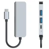 USB-хаб Tech-Protect V2 4-in-1 Grey USB-C - 2xUSB-A/HDMI/USB-C Grey (9589046919367)