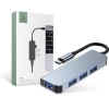 USB-хаб Tech-Protect V1 4-in-1 Grey USB-C - 4xUSB-A Grey (9589046919367)