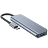 USB-хаб Tech-Protect V1 4-in-1 Grey USB-C - 4xUSB-A Grey (9589046919367)
