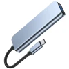 USB-хаб Tech-Protect V1 4-in-1 Grey USB-C - 4xUSB-A Grey (9589046919367)