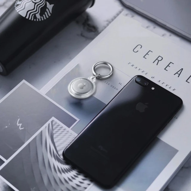 Брелок з кільцем Tech-Protect Icon для AirTag Clear (9589046922954)
