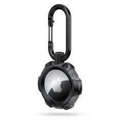Брелок з кільцем Tech-Protect TpuСarbon для AirTag Black (9589046924002)
