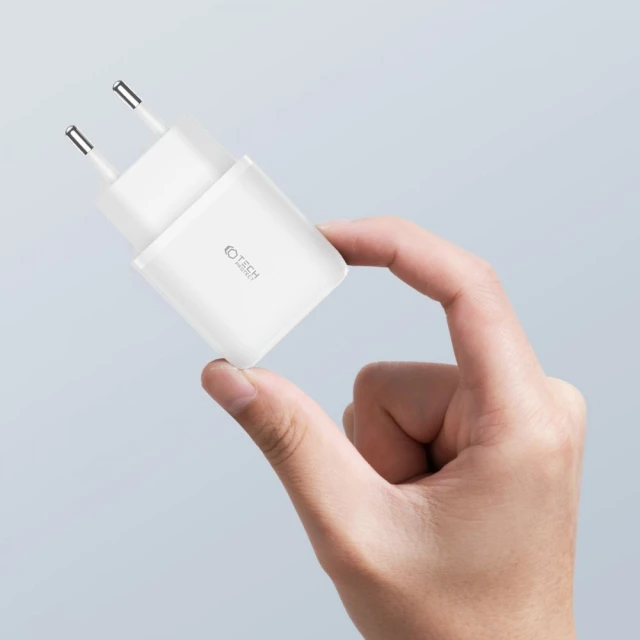 Мережевий зарядний пристрій Tech-Protect QC 20W USB-C | USB-A White (9589046924293)