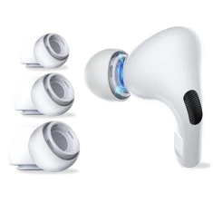 Силиконовые накладки Tech-Protect для AirPods Pro 1 | 2 White (3 Pack) (9589046924415)