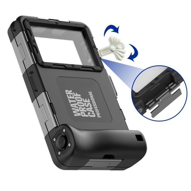Водонепроникний чохол Tech-Protect IPX8 Universal Diving Waterproof Case Black (9589046924552)
