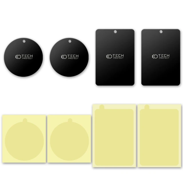 Магнітна пластина Tech-Protect Metal Plate Magnetic Car Mount (4 Pack) Black (9589046924637)