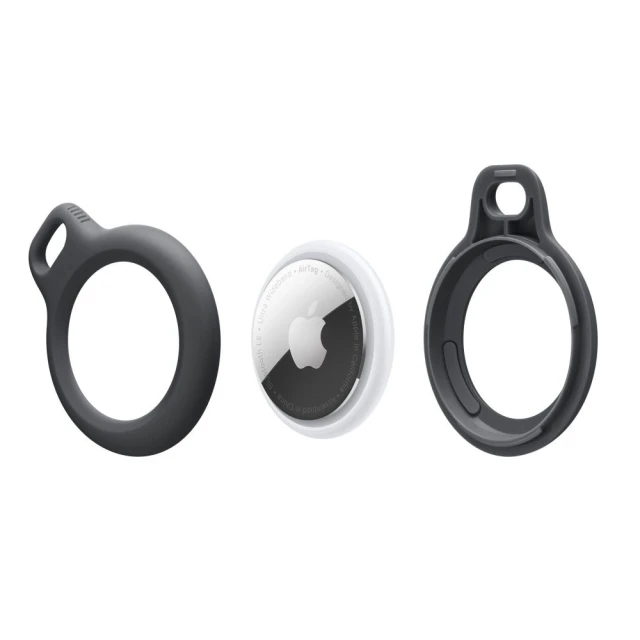 Брелок з кільцем Tech-Protect Rough для AirTag Black (9589046926198)