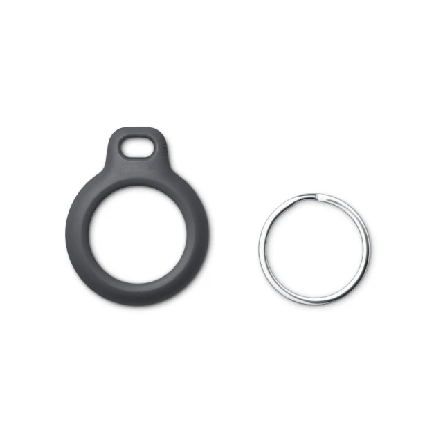 Брелок з кільцем Tech-Protect Rough для AirTag Black (9589046926198)