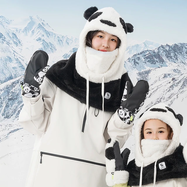 Гірськолижні рукавиці Qunature Panda Heat Transfer S Black/White (9792179596972)