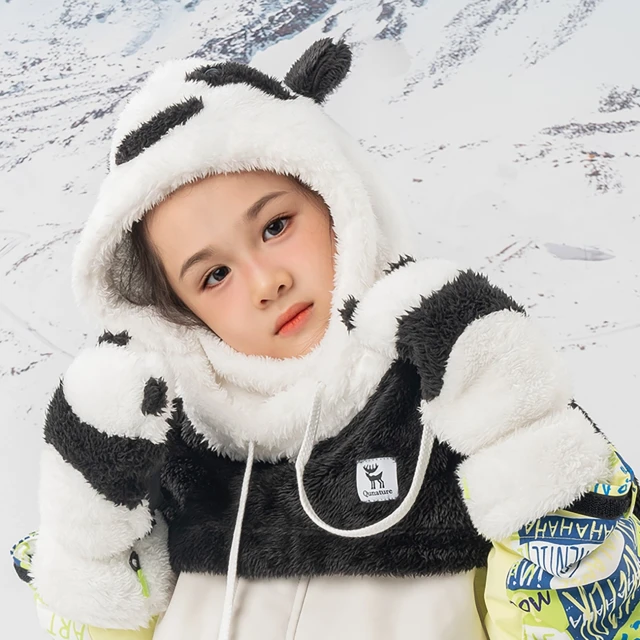 Гірськолижні рукавиці Qunature Panda S Black/White (9792179597009)