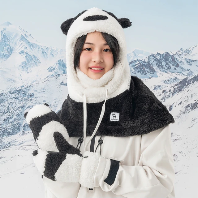 Гірськолижні рукавиці Qunature Panda S Black/White (9792179597009)