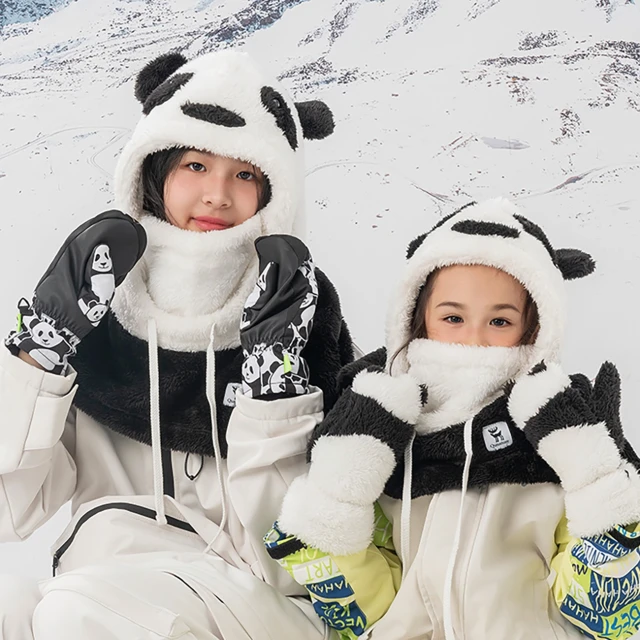 Гірськолижні рукавиці Qunature Panda S Black/White (9792179597009)
