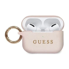 Чехол Guess Silicone Glitter для AirPods Pro Pink (GUACAPSILGLLP)