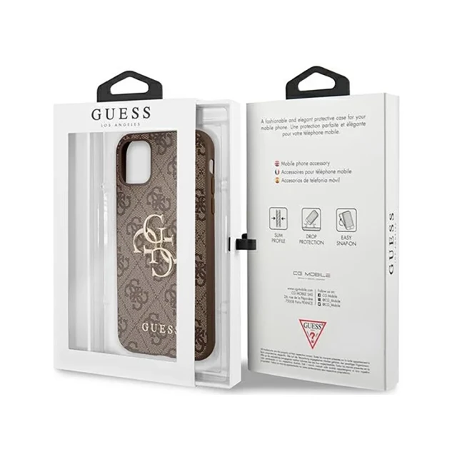 Чохол Guess 4G Big Metal Logo для iPhone 11 Pro Max Brown (GUHCN654GMGBR)