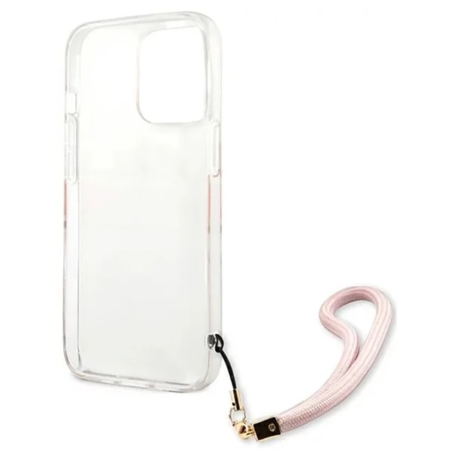Чохол Guess Marble Strap для iPhone 13 Pro Pink (GUHCP13LKMABPI)