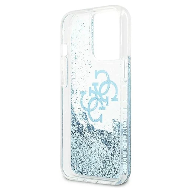 Чехол Guess 4G Big Liquid Glitter для iPhone 13 Pro Blue (GUHCP13LLG4GBL)