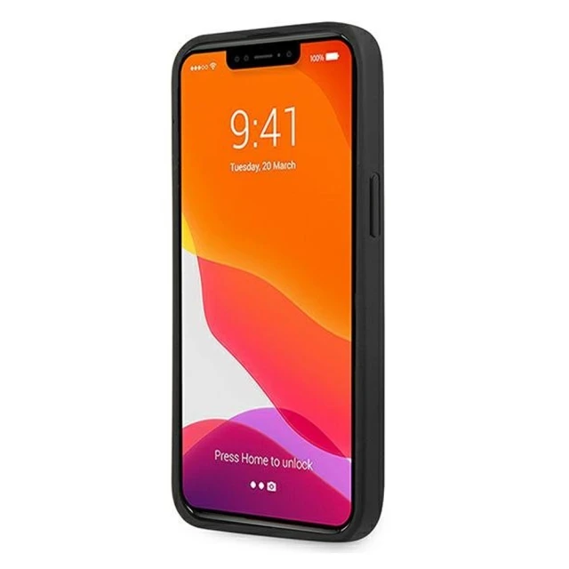 Чохол Mercedes для iPhone 13 Pro Max Leather Debossed Lines Black (AMHCP13XGSEBK)
