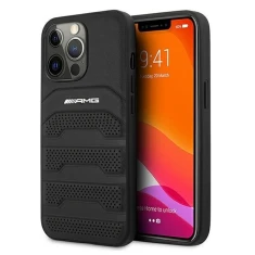 Чохол Mercedes для iPhone 13 | 13 Pro Leather Debossed Lines Black (AMHCP13LGSEBK)
