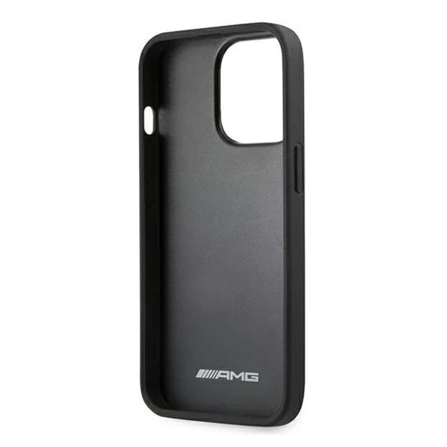 Чохол Mercedes для iPhone 13 Pro Max Leather Debossed Lines Black (AMHCP13XGSEBK)