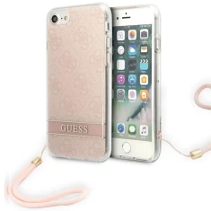 Чохол Guess 4G Print Strap для iPhone SE 2020/8/7 Pink (GUOHCI8H4STP)