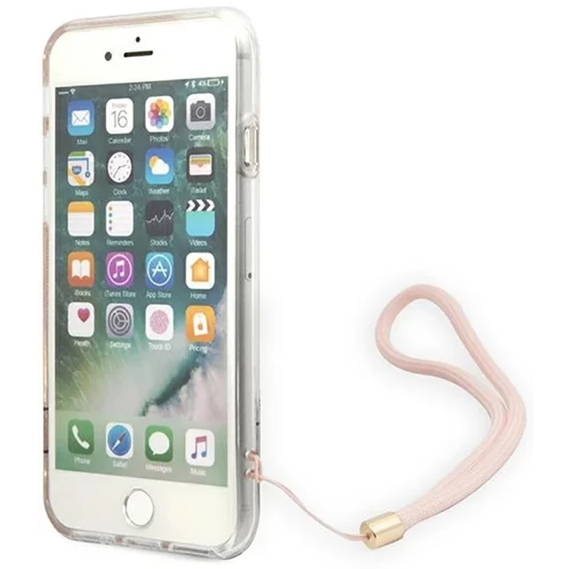 Чохол Guess 4G Print Strap для iPhone SE 2020/8/7 Pink (GUOHCI8H4STP)