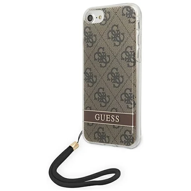Чохол Guess 4G Print Strap для iPhone SE 2020/8/7 Brown (GUOHCI8H4STW)