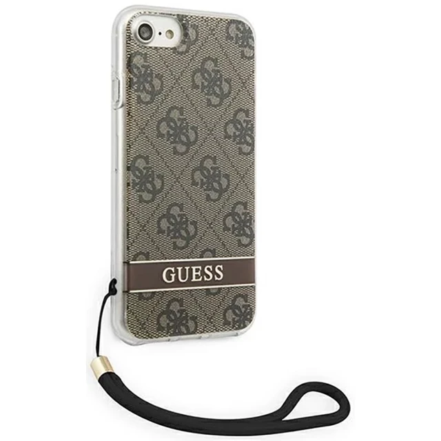 Чохол Guess 4G Print Strap для iPhone SE 2020/8/7 Brown (GUOHCI8H4STW)
