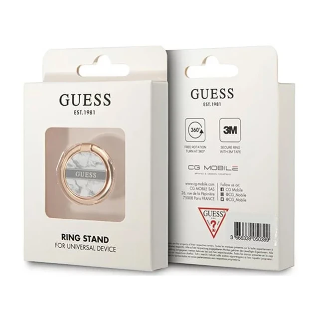 Кільце-тримач для смартфона Guess Marble для White (GURSHCHMAG)