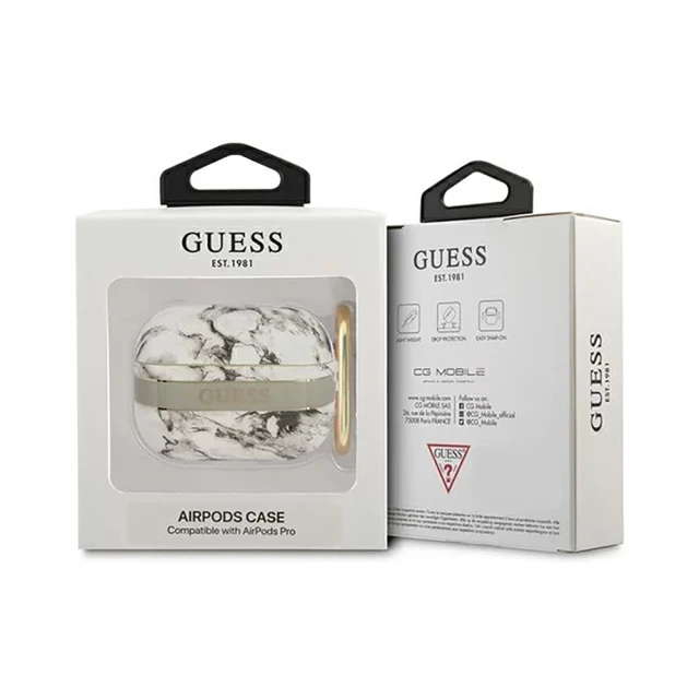 Чохол Guess Marble для AirPods Pro Grey (GUAPHCHMAG)