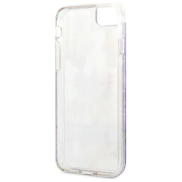 Чохол Guess Flower Liquid Glitter для iPhone SE 2020/8/7 Violet (GUHCI8LFLSU)