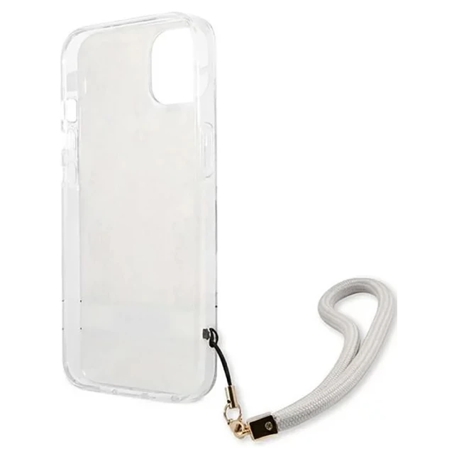 Чохол Guess Flower Strap для iPhone 13 mini Gold (GUHCP13SHFLSD)