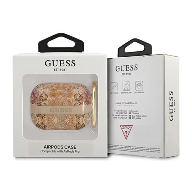Чохол Guess Paisley Strap Collection для AirPods Pro Gold (GUAPHHFLD)