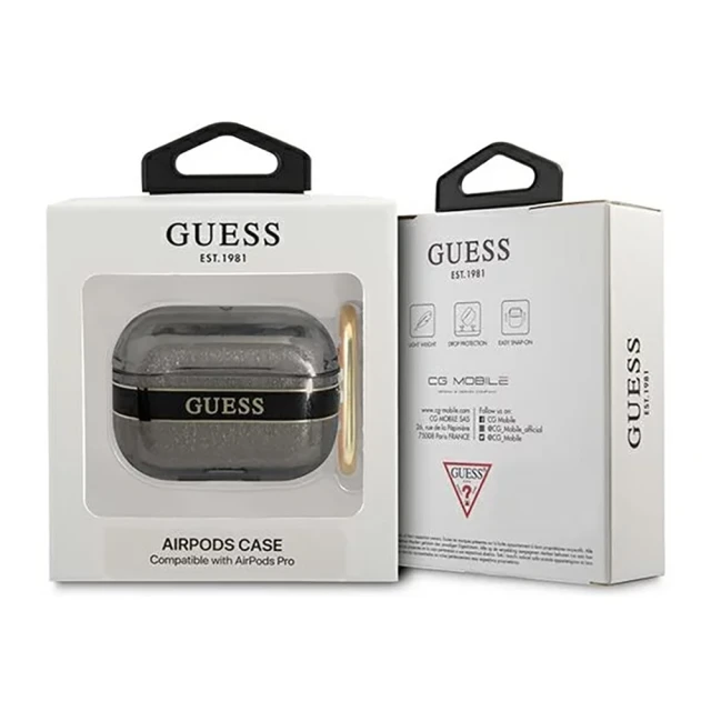 Чехол Guess Strap Collection для AirPods Pro Black (GUAPHHTSK)