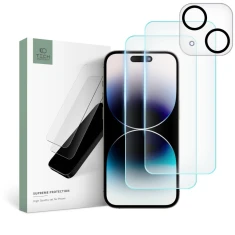 Захисне скло Tech-Protect Supreme Set для iPhone 15 Clear (9319456604696)