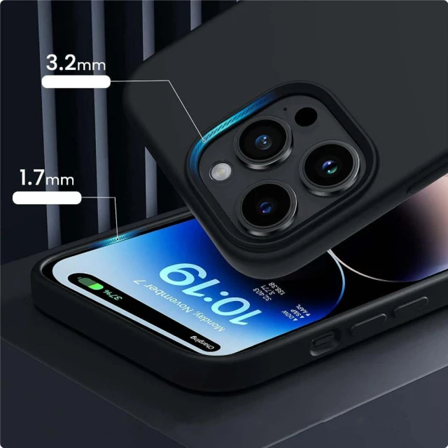 Чохол Tech-Protect Silicone для iPhone 14 | 13 Black with MagSafe (9319456604948)