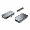 USB-хаб Tech-Protect V6-Hub Adapter 4in1 USB-A | USB-C PD 100W | HDMI 4K 30Hz | Mini Jack 3.5mm Grey (9490713931585)
