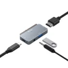 USB-хаб Tech-Protect V6-Hub Adapter 4in1 USB-A | USB-C PD 100W | HDMI 4K 30Hz | Mini Jack 3.5mm Grey (9490713931585)