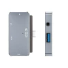 USB-хаб Tech-Protect V6-Hub Adapter 4in1 USB-A | USB-C PD 100W | HDMI 4K 30Hz | Mini Jack 3.5mm Grey (9490713931585)