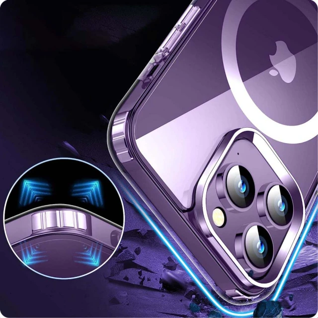 Чехол Tech-Protect Flexair Hybrid для iPhone 15 Pro Clear with MagSafe (9490713936610)