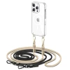 Чехол Tech-Protect Flexair Chain для iPhone 15 Pro Clear with Black Beige Twine with MagSafe (9490713936856)
