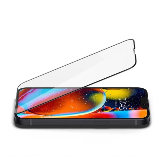 Захисне скло Spigen Glass tR Slim HD для iPhone 13 Pro Max Black (AGL03383)