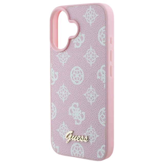 Чохол Guess Peony Script для iPhone 16 Pink with MagSafe (GUHMP16SPGPYSP)