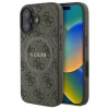 Чохол Guess 4G Collection Leather Metal Logo для iPhone 16 Plus Brown with MagSafe (GUHMP16MG4GFRW)