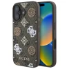 Чохол Guess Peony On 4G Background для iPhone 16 Brown with MagSafe (GUHMP16SP4PWPW)