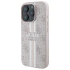 Чехол Guess 4G Printed Stripes для iPhone 16 Pro Max Pink with MagSafe (GUHMP16XP4RPSP)