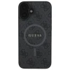 Чохол Guess 4G Collection Leather Metal Logo для iPhone 16 Plus Black with MagSafe (GUHMP16MG4GFRK)