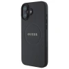 Чохол Guess Grained Gold Ring для iPhone 16 Plus Black with MagSafe (GUHMP16MPGHSMMK)