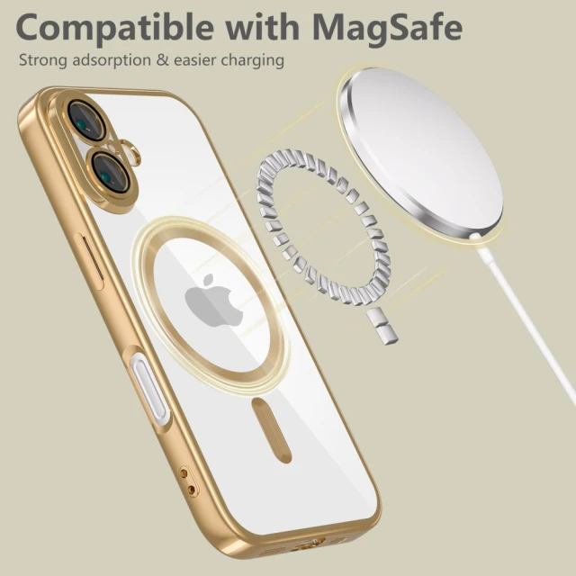 Чохол Tech-Protect MagFlex для iPhone 16 Shiny Gold with MagSafe (5906302311385)