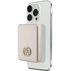 Портативний зарядний пристрій Guess 4G Leather Metal Logo 5000mAh 15W Brown (GUPB5LP4GEGW)