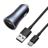 Автомобільний зарядний пристрій Baseus Golden Contactor Pro 40W USB Type-C with Cable Type-C 1m Dark Gray (TZCCJD-0G)